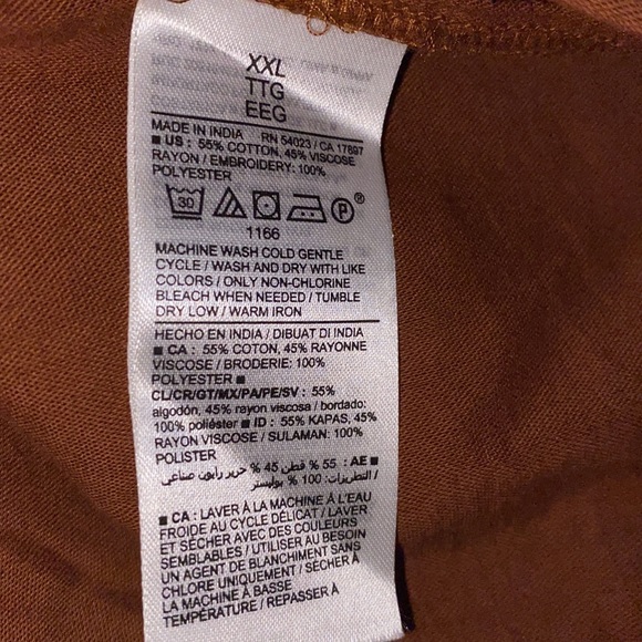 NEW Old Navy floral embroidered boho peasant top - Picture 5 of 9